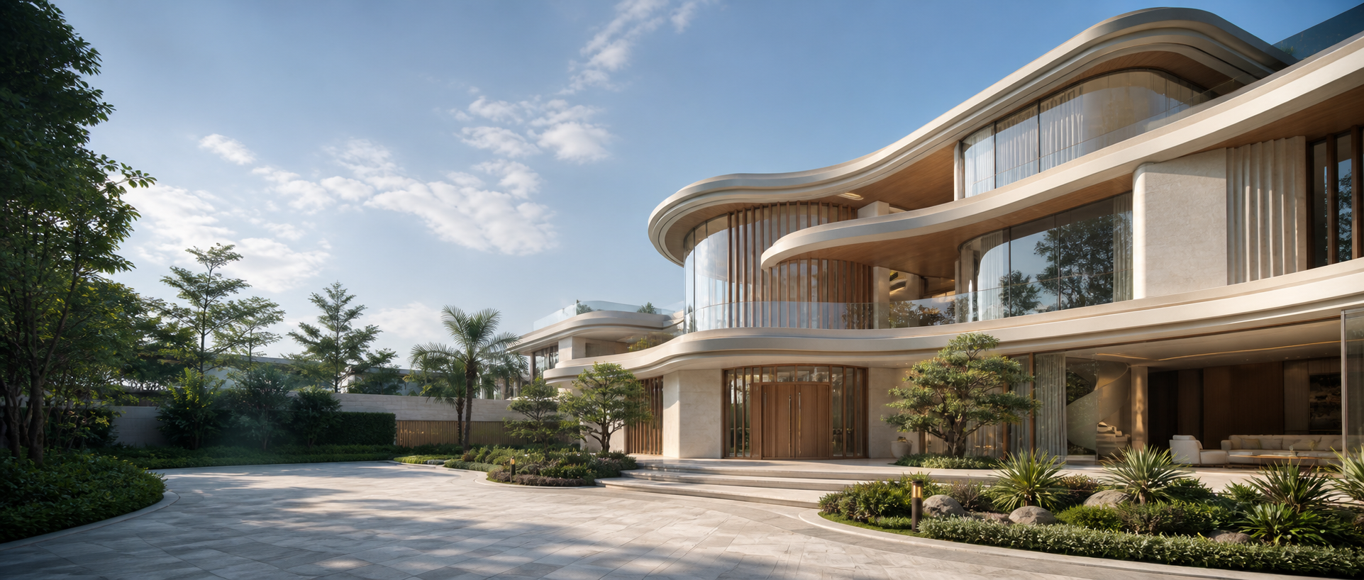 Công trình biệt thự đang trong giai đoạn thi công hoàn thiện